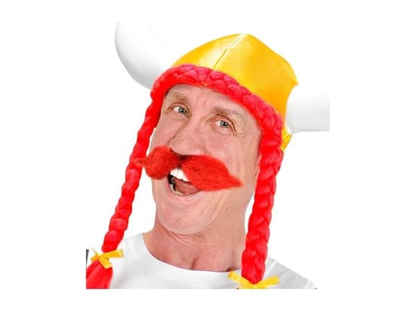 Röd-orange mustasch