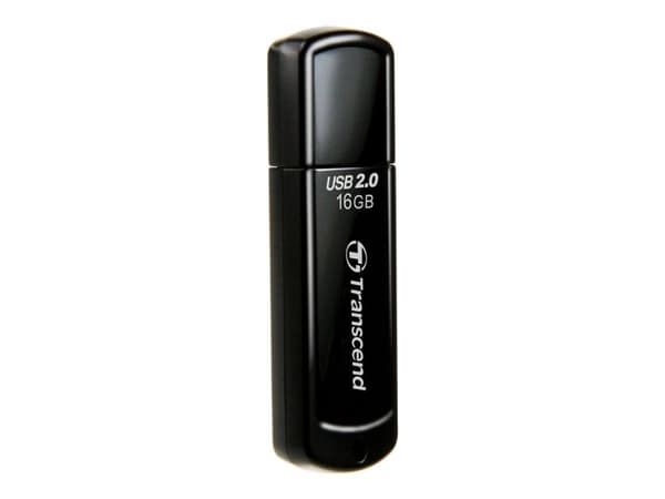 Transcend JetFlash 350 - USB flash-enhet - 16 GB - USB 2.0 - svart