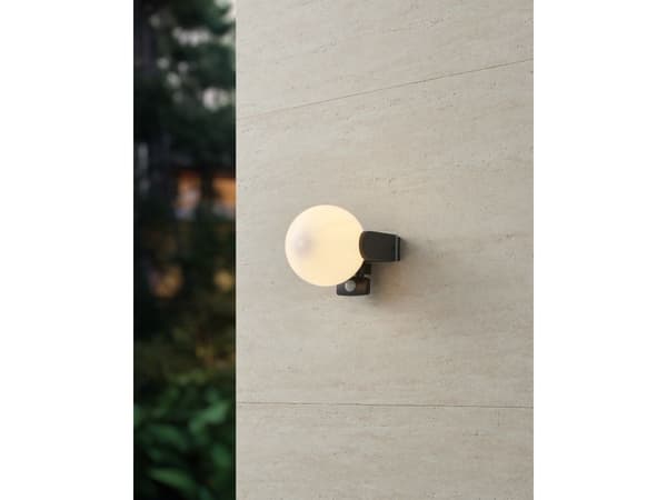 EGLO RUBIO UDE veggsensor IP44 E27 svart