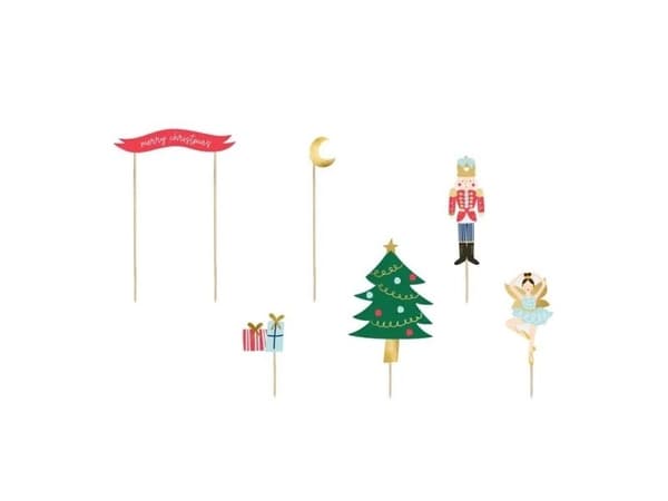 PartyDeco KPT63, Cupcake, Multifärg, Unisex, Jul, Nutcracker, 6 styck