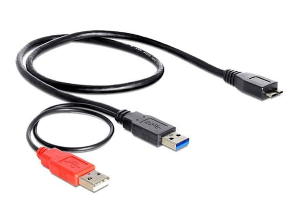 DeLOCK - USB-kaapeli - USB Type A (han) til USB (kun strøm), Micro-USB Type B (han) - USB 3.0 - 20 cm - 20 cm