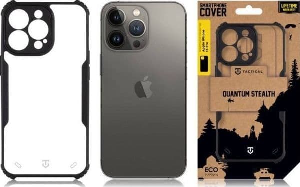Tactical Quantum Stealth Cover til Apple iPhone 13 Pro Clear/Black
