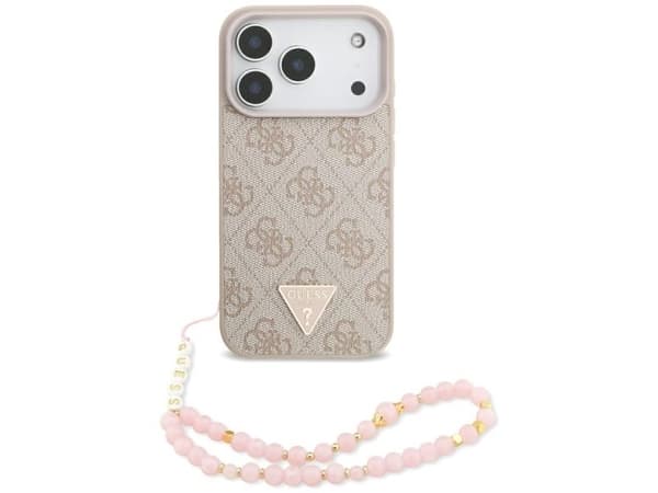 Guess 4G Strap Triangle Logo MagSafe Case for iPhone 17 Pro - Pink