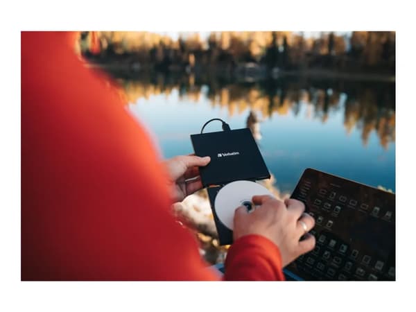 Extern slimline CD/DVD-enhet/USB 3.2 Gen 1/USB-C svart