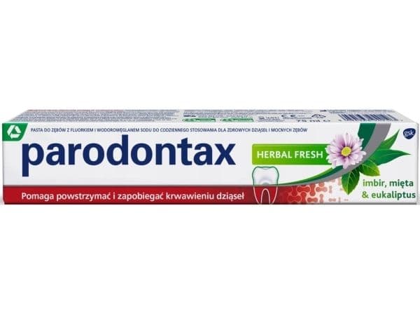 PARODONTAX_Herbal Fresh Toothpaste Against Bleeding Gums Ginger &amp; Mint &amp; Eucalyptus 75ml