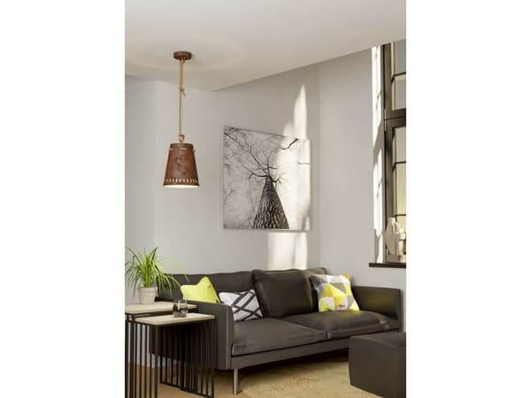 EGLO MEOPHAM pendellampe E27 Ø240 RUST