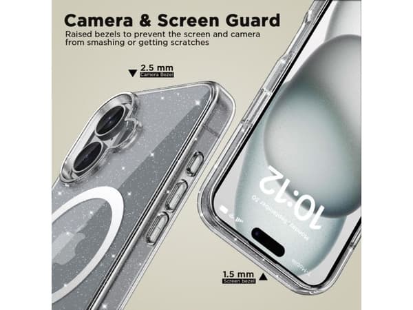 Tech-Protect TECH-PROTECT FLEXAIR HYBRID MAGSAFE IPHONE 16 GLITTER