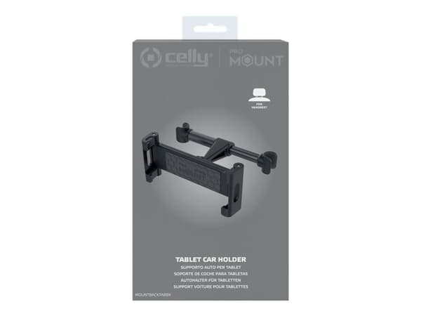 Celly MOUNTBACKTABBK, Tabletti/UMPC, Passiiviteline, Auto, Musta