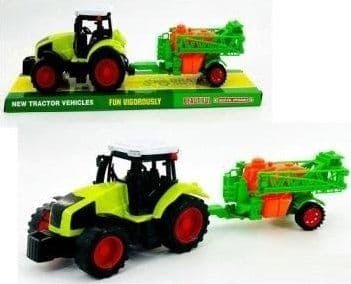 Traktor med jordbruksmaskiner