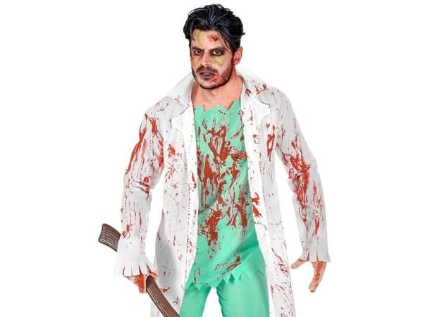 Zombie kirurg kostume