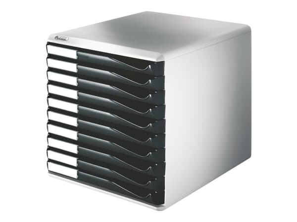 Leitz Form Set, 10 laatikko(a), Muovi, Musta, Harmaa, 4,3 kg, 285 x 355 x 290 mm