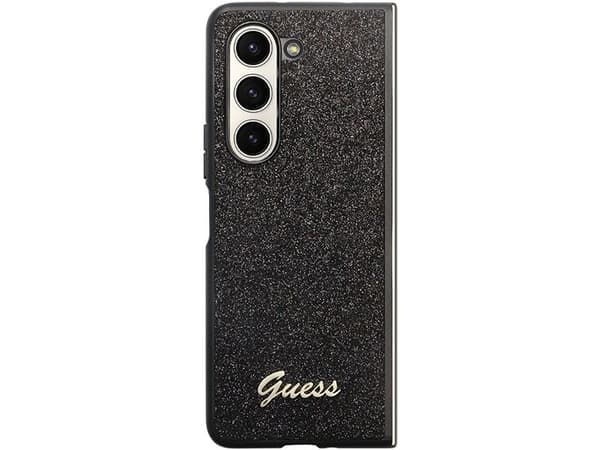 Guess glitter script-etuiet til Samsung Galaxy Z Fold 5 - svart