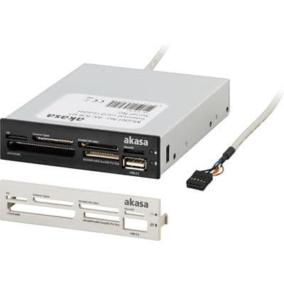 Akasa Internal Card Reader - Kortleser - 3,5" (CF I, CF II, MS PRO, Microdrive, MMC, SD, MS Duo, xD, TransFlash, MMCmobile, microSD, SDHC, MS Micro...
