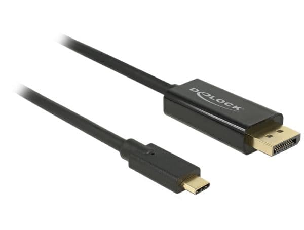 Delock - Extern videoadapter - USB-C - DisplayPort - svart - detaljhandel