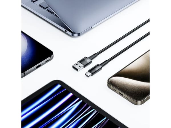 Tech-Protect UltraBoost USB-C / USB-A-kabel 66W 6A 0,25 m - grå