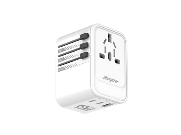 Energizer 65W dobbelt USB-C og USB-A rejseoplader