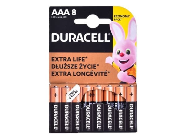 Duracell Basic MN2400 BL8 AAA alkalisk