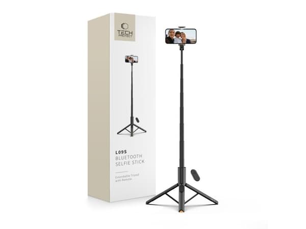 Tech-Protect TECH-PROTECT L09S Bluetooth selfiepinne stativ svart