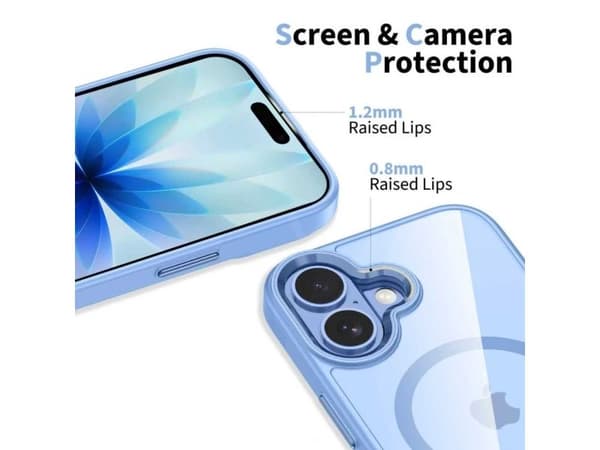 Tech-Protect MagMat MagSafe Case for iPhone 17 - Transparent Blue