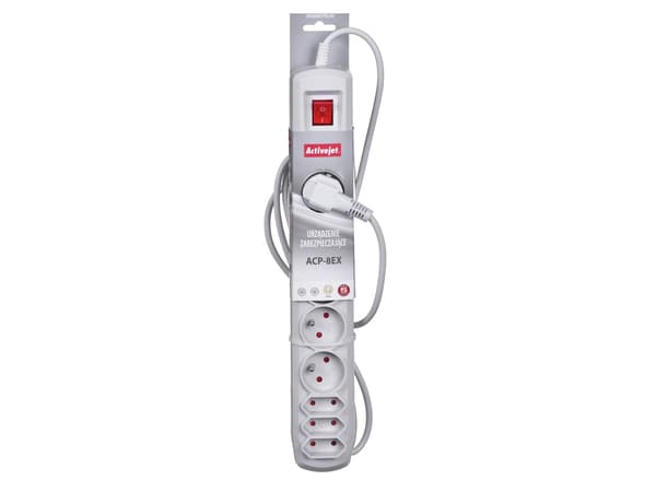 Activejet APN-8G/1,5M-GR, 1,5 m, inomhus, Typ C, Typ E, Typ E, Plast, Grå