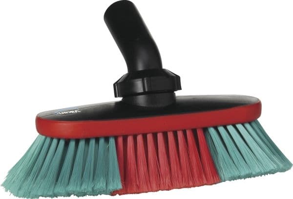 Bilborste, med vattenflöde, Vikan, svart, polyester/PP, 25 cm, justerbart borsthuvud, mjukt, slitsat