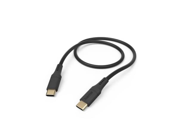 Hama Flexible USB cable 1.5 m USB 2.0 USB C Black