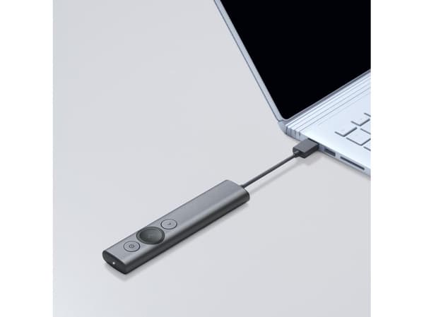 Logitech Spotlight - Presentasjonsfjernstyring - 3 knapper - skifergrå