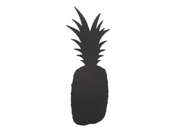 Securit® siluetti Ananas seinälaatta mustana