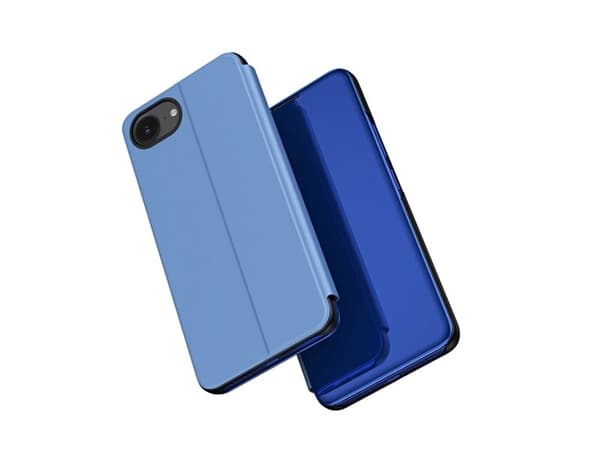Clear View-deksel til iPhone 16e – blått