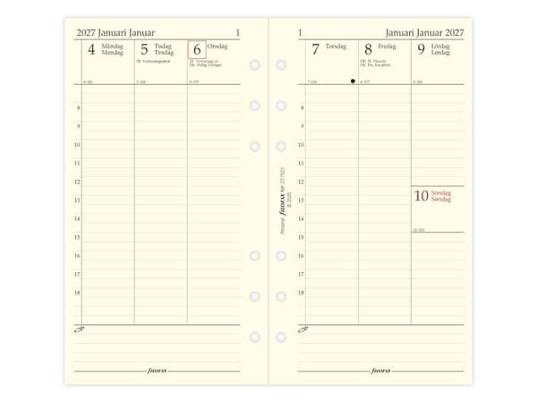 Refill Personal 2027 Week Per Posting Vertical ruotsi/tanska/norja
