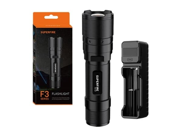Superfire F3-L2 - Taskulamppu - LED - 5-tila - 10 W - taskulamppu