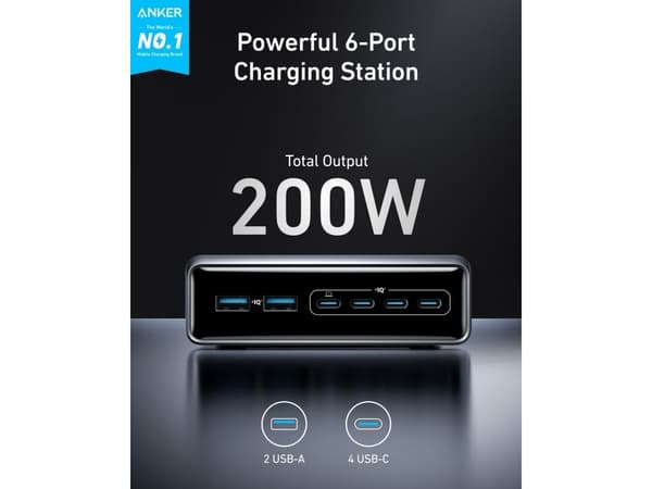 Anker Prime 200W GaN-laturi