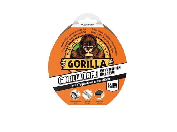 Gorilla vit tejp 48 mm. - 27 meter