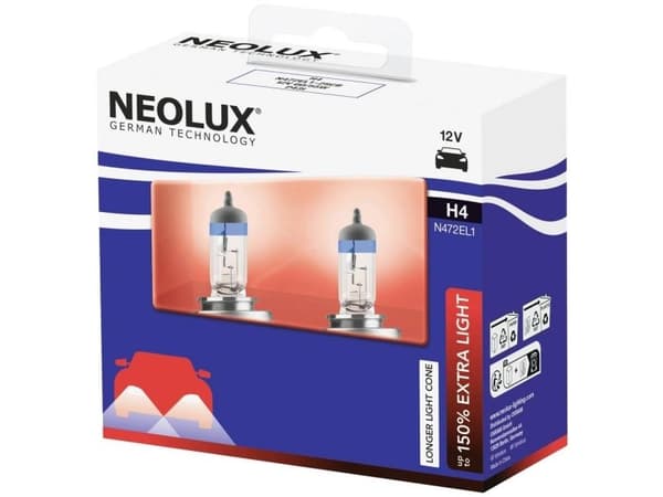 NEOLUX EXTRA LIGHT H4 12 V 60/55 W, 2 st.