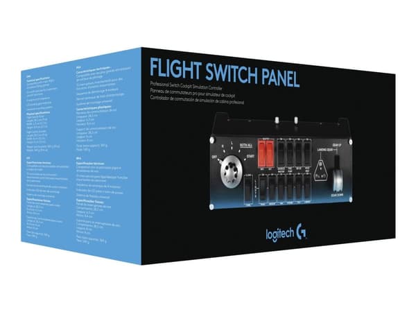 Logitech Flight Switch Panel - Instrumentpanel till flygsimulator - kabelansluten - för PC