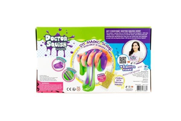 Doctor Squish DIY Magic Slime Double Set grön och lila