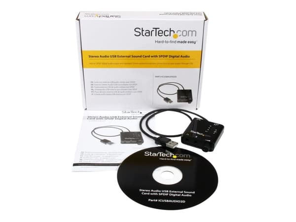 StarTech.com ICUSBAUDIO2D, 5.1 kanavaa, 24 bittiä, 91 dB, USB