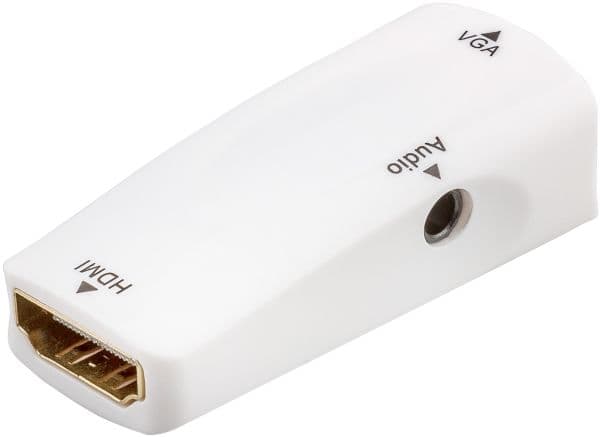 Goobay 44794, HDMI typ A, VGA + 3,5 mm, vit