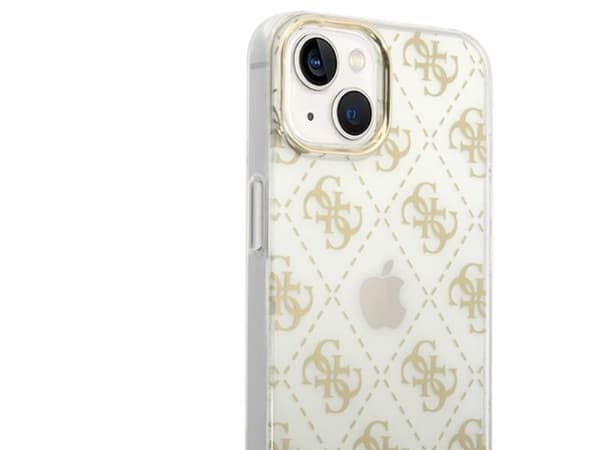 Guess GUHCP14MHG4MHG iPhone 14 Plus 6.7" gold/gold hardcase 4G Pattern Script