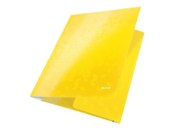 3-fold mappe Leitz WOW kartong A4 gul - (10 stk.)