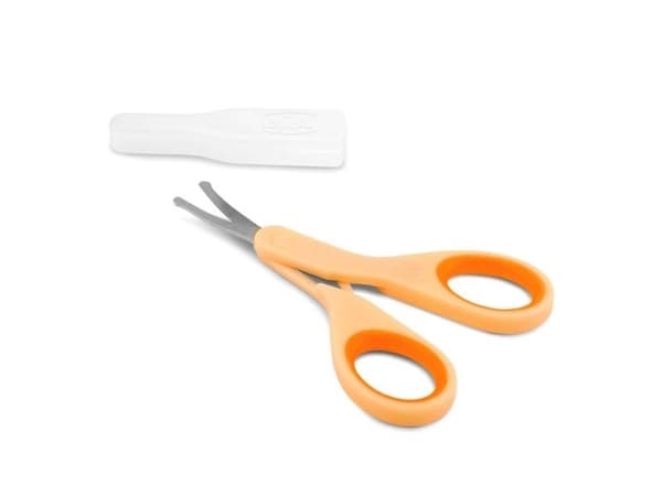 Orange baby scissors