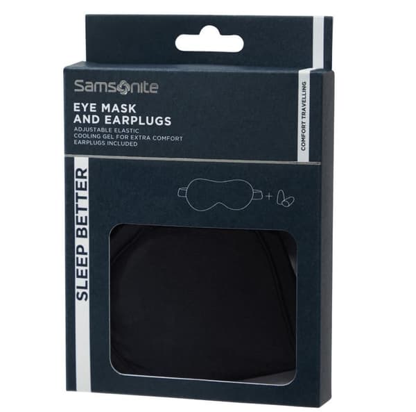 Samsonite Eye Mask And Earplugs, Black