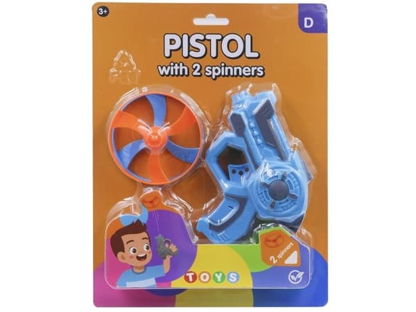 Pistol w/2 spinners 2-asst