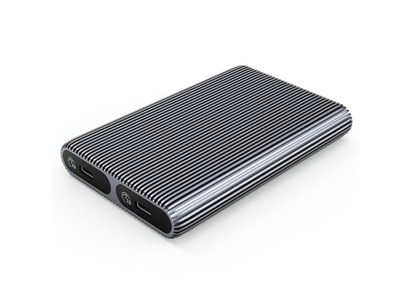 Drive Pocket 2x M.2 SATA+NVME USB-C 3.2 10Gbps - Harmaa