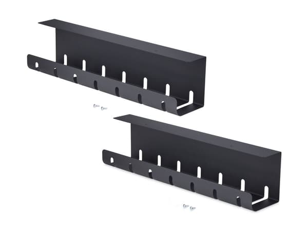StarTech.com S2MB-DESK-CABLE-TRAY, Kabelbakke, Skrivebord, Stål, Sort