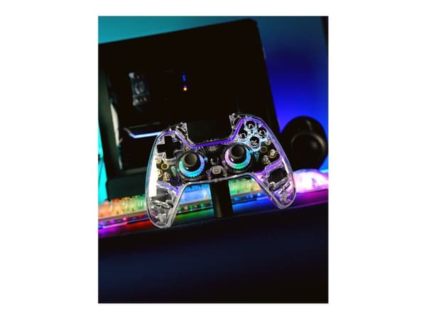 DELTACO Playstation 4 transparenter Wireless Controller
