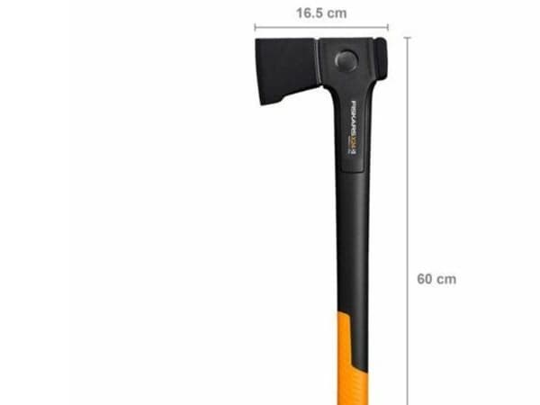 Fiskars 1069104, Enkel øks, Liten øks, Sort, Gult, 600 mm