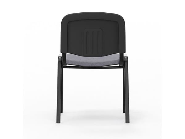 Iso-tuoli, harmaa, mustat tuolin jalat