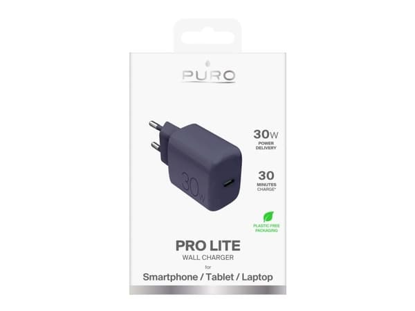 Puro Pro Lite 30W USB-C vegglader - grå
