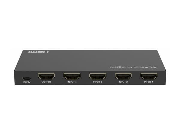 MicroConnect - Switch - fjärrkontroll - 4 x HDMI - skrivbordsmodell